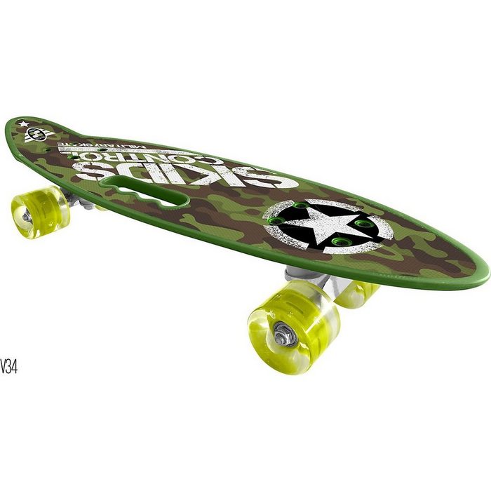 STAMP Skateboard Skateboard 24 x 7 ABEC 7 mit Tragegriff Skids Control Military
