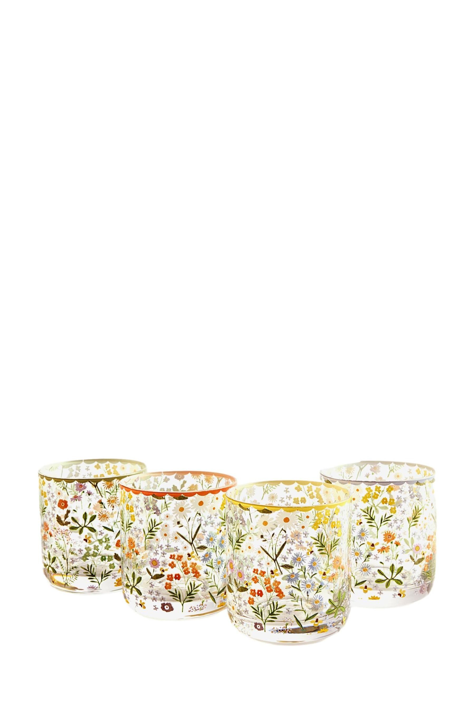 Next Tumbler-Glas 4er-Set Maisie Tumbler-Gläser mit Blumenmuster, 1-tlg., Glas