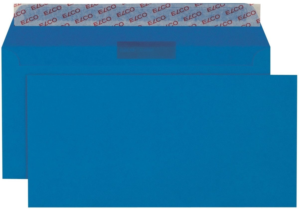 ELCO Briefumschlag Briefumschläge Color C5/6 königsblau Haftklebung 100 g/qm VE=250 Stück