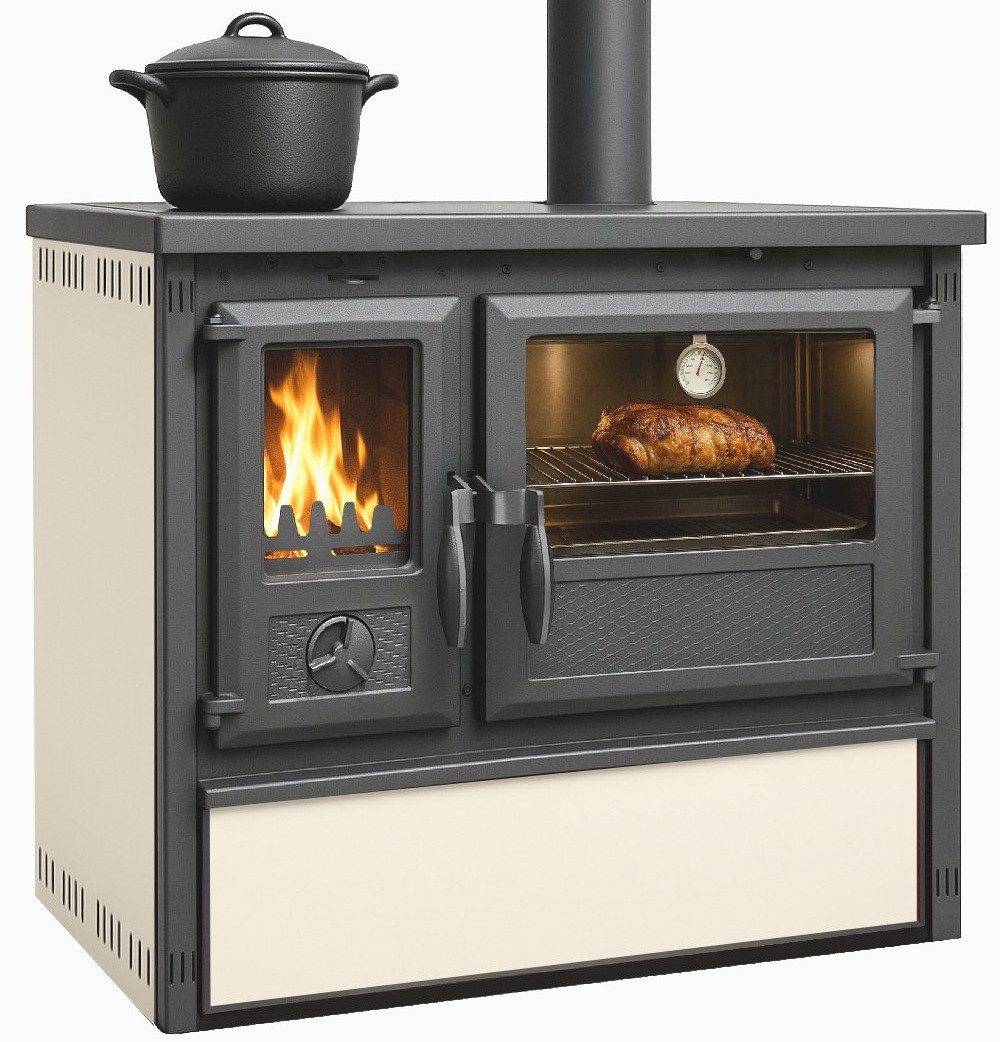 TRGO Festbrennstoffherd Küchenofen Modell Forno - creme, 6 kW