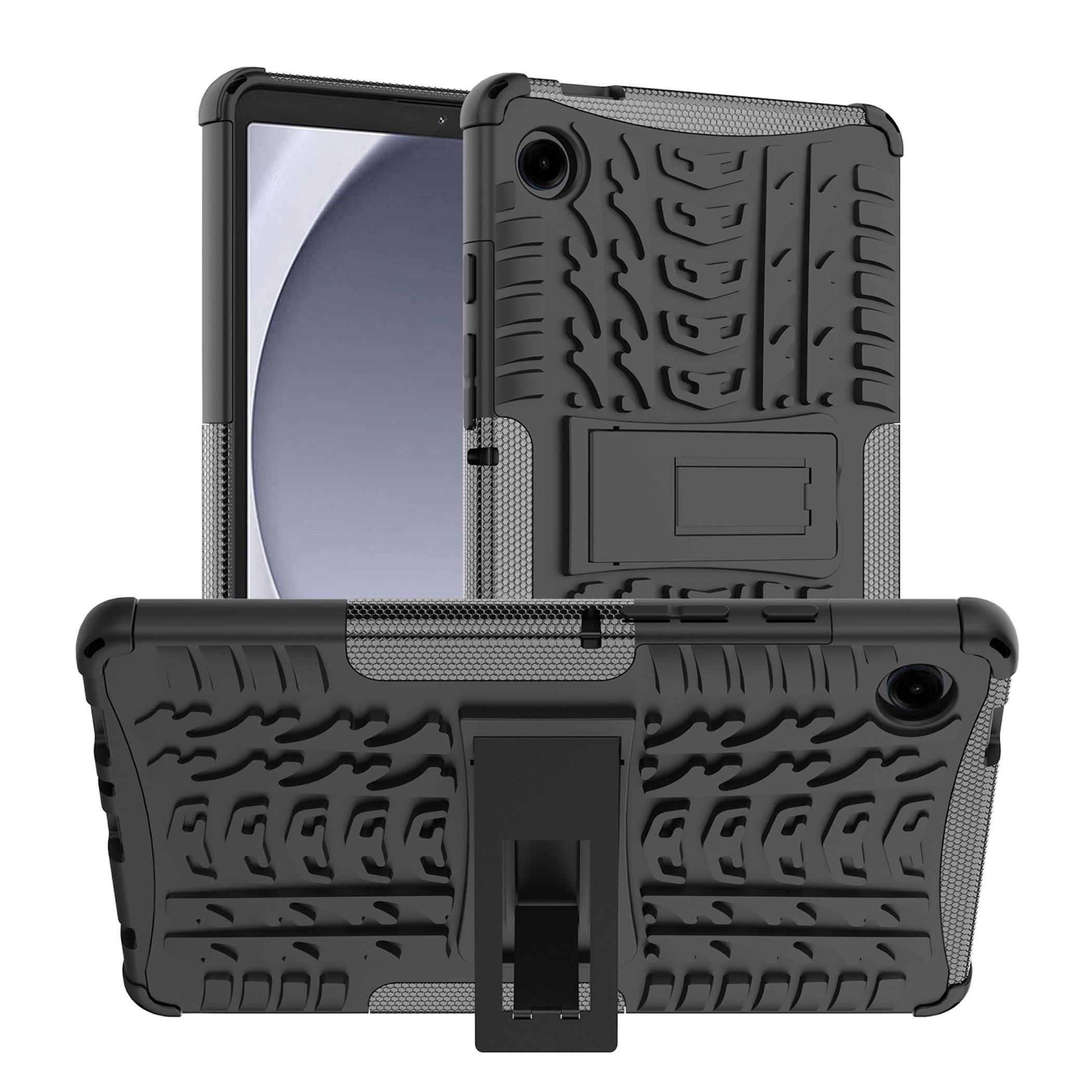 Wigento Tablet-Hülle Für Samsung Galaxy Tab A11 Plus aufstellbare Textur TPU Tablet Hülle, Airbag-Ecken, Standfunktion, strukturiert