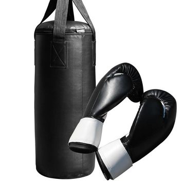 Melko Boxsack Boxset Boxhandschuhe & Boxsack 60CM 9KG Boxen Rocky Training Punch Jab Profi Handschuhe Punching Bag Boxbirne Halterung (Stück), Hohe Robustheit