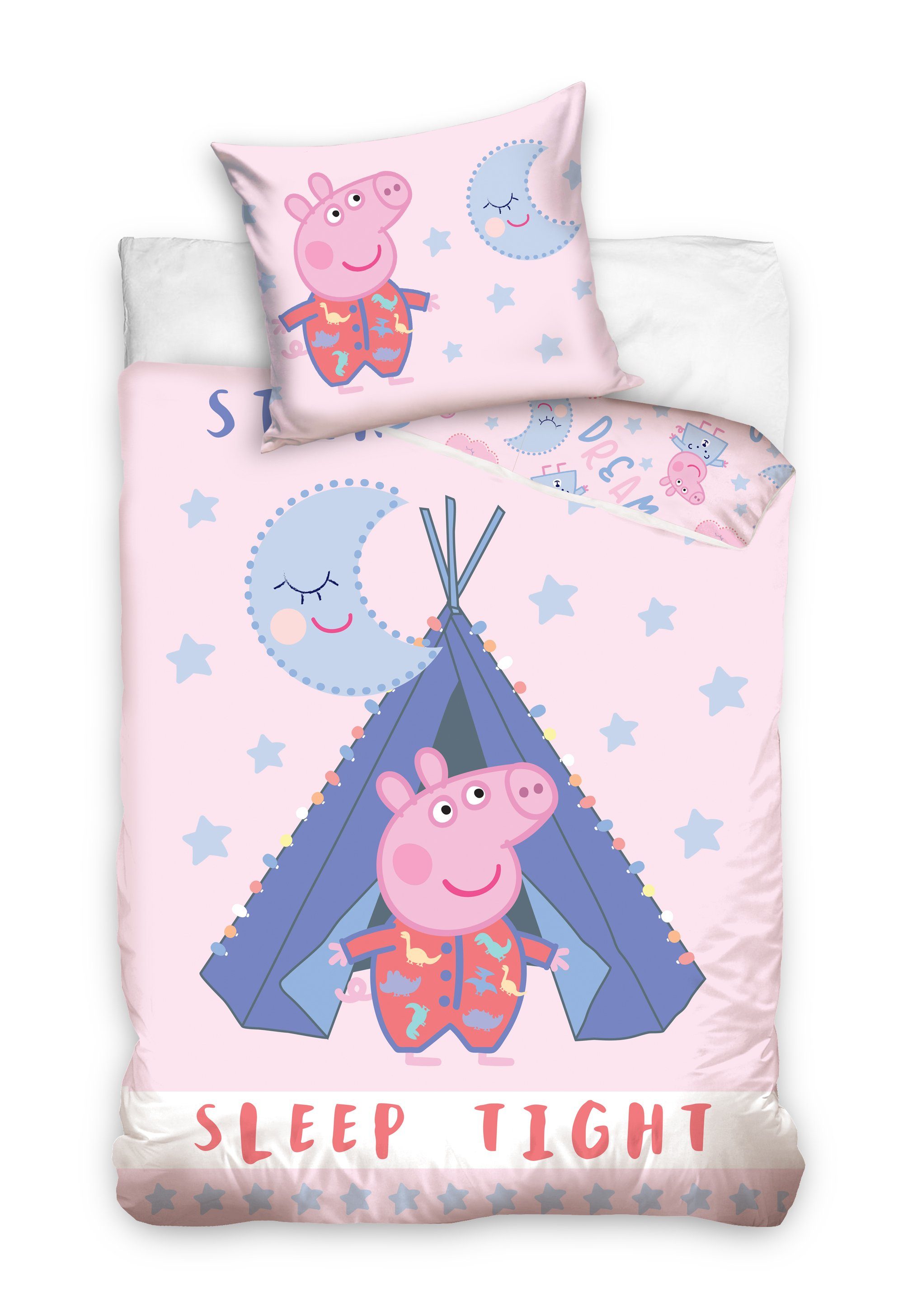 Bettwäsche Peppa Pig Bettwäsche Schweinchen Peppa 135 x 200 cm