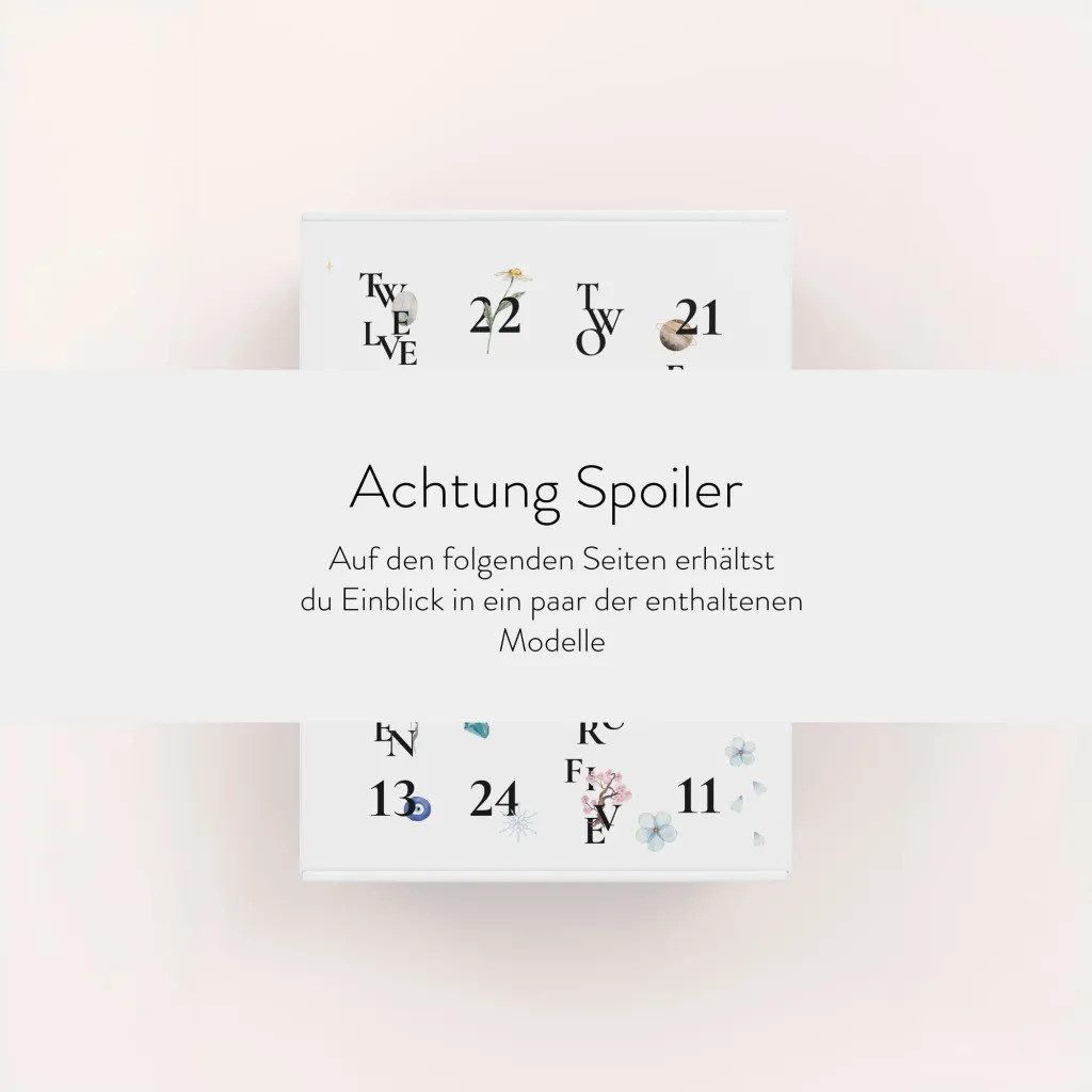 Einzelstück Adventskalender Echtschmuck Adventskalender 2024 Damen 925 Sterlin Silber