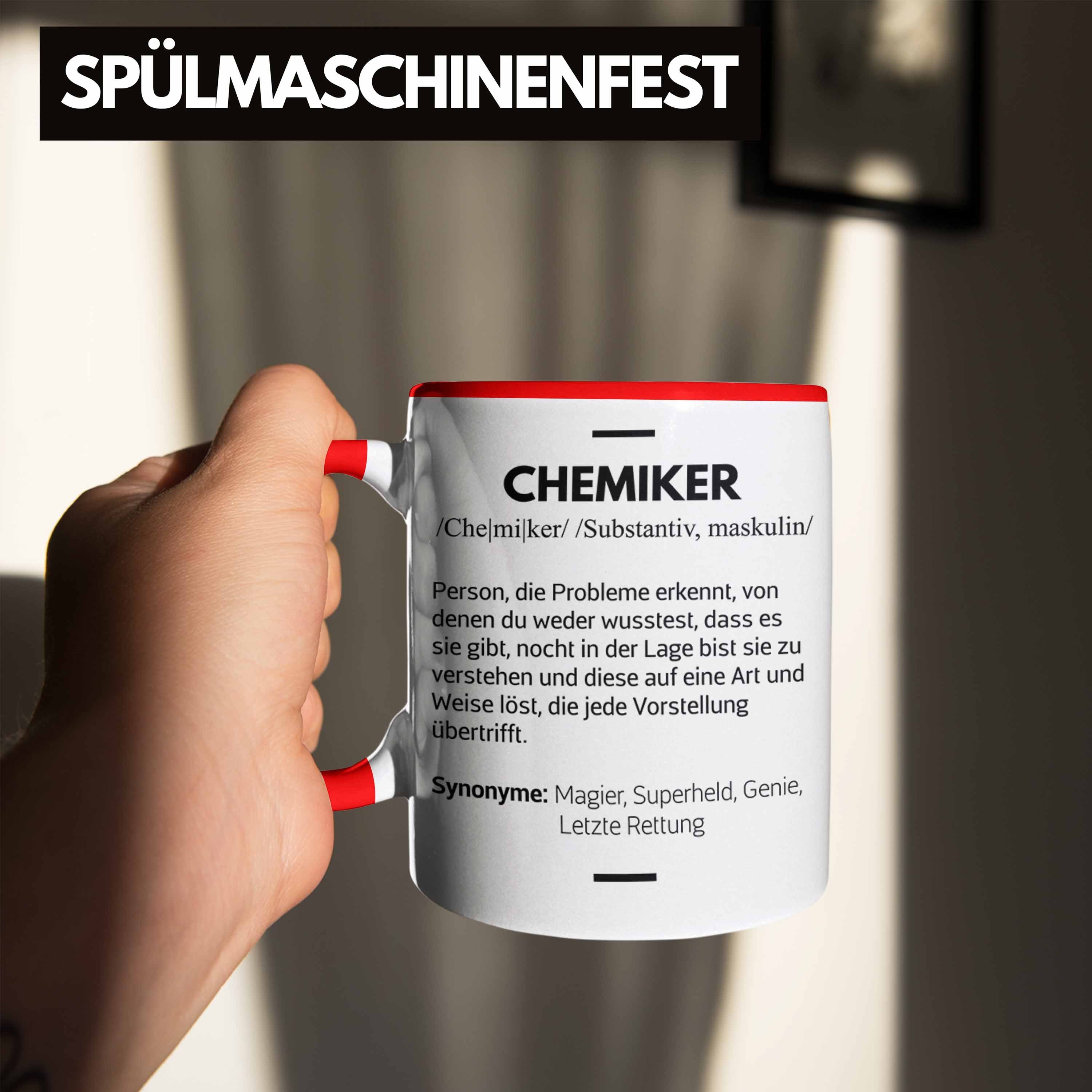 Gadget Geschenk Tasse Tassen Lustig Rot Tasse Chemie Trendation - Chemielabor Geschenke Chemielaborant Chemiker Geschenkidee Trendation