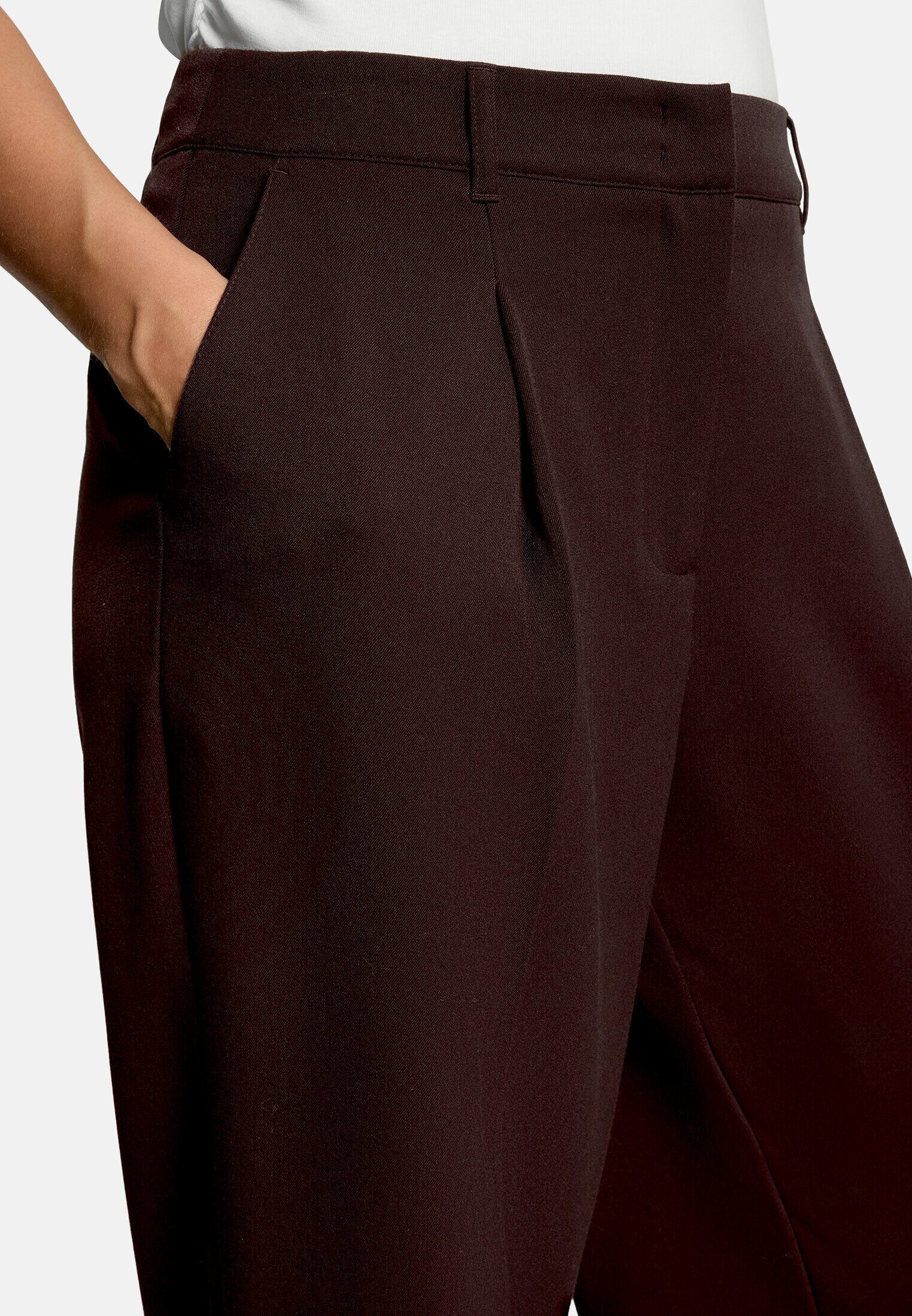 Zero Bügelfaltenhose Damen mit Bundfalten Bügelfalte