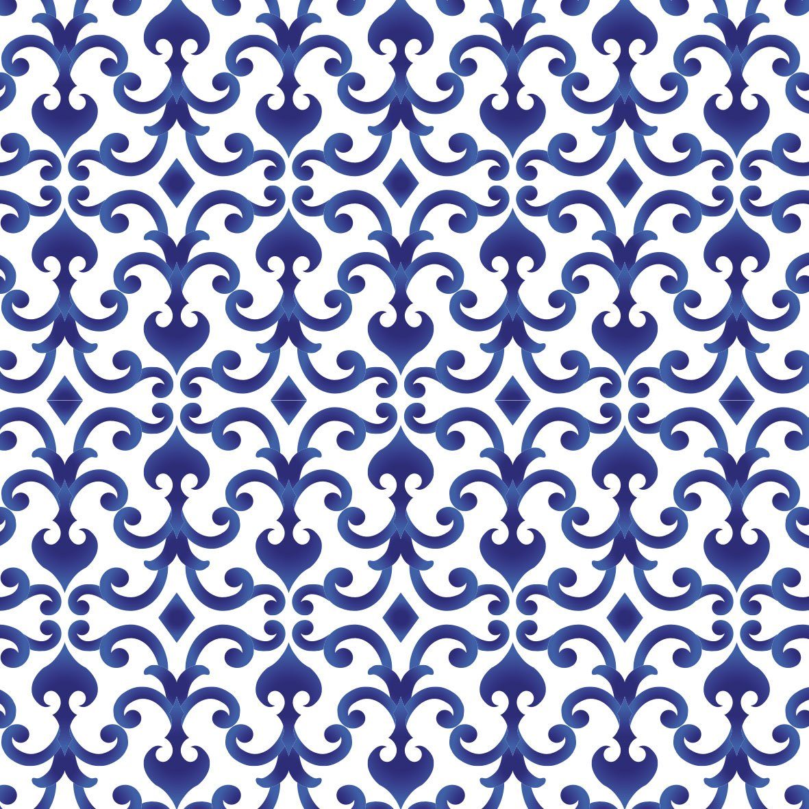 Zeller Present Küchenorganizer-Set 44 Serviertablett cm 30 blau/weiß, x "Marokko, x Bambus, 5,5