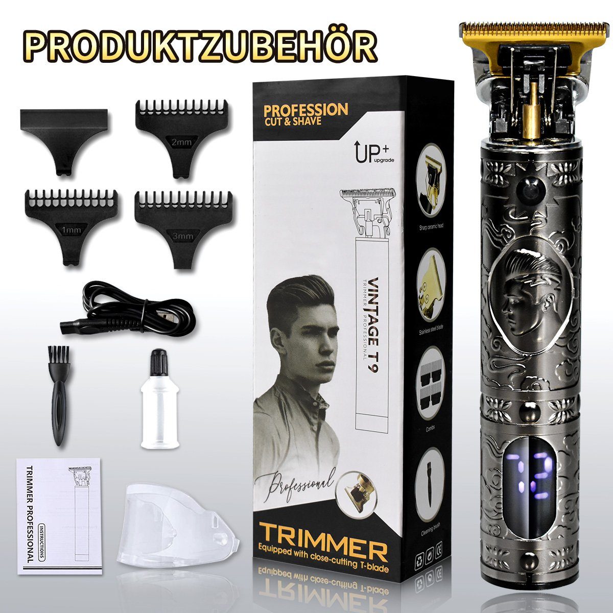 LifeImpree Haarschneidemaschine T-Blade Multifunktionstrimmer, Bartschneider Profi Haarschneider