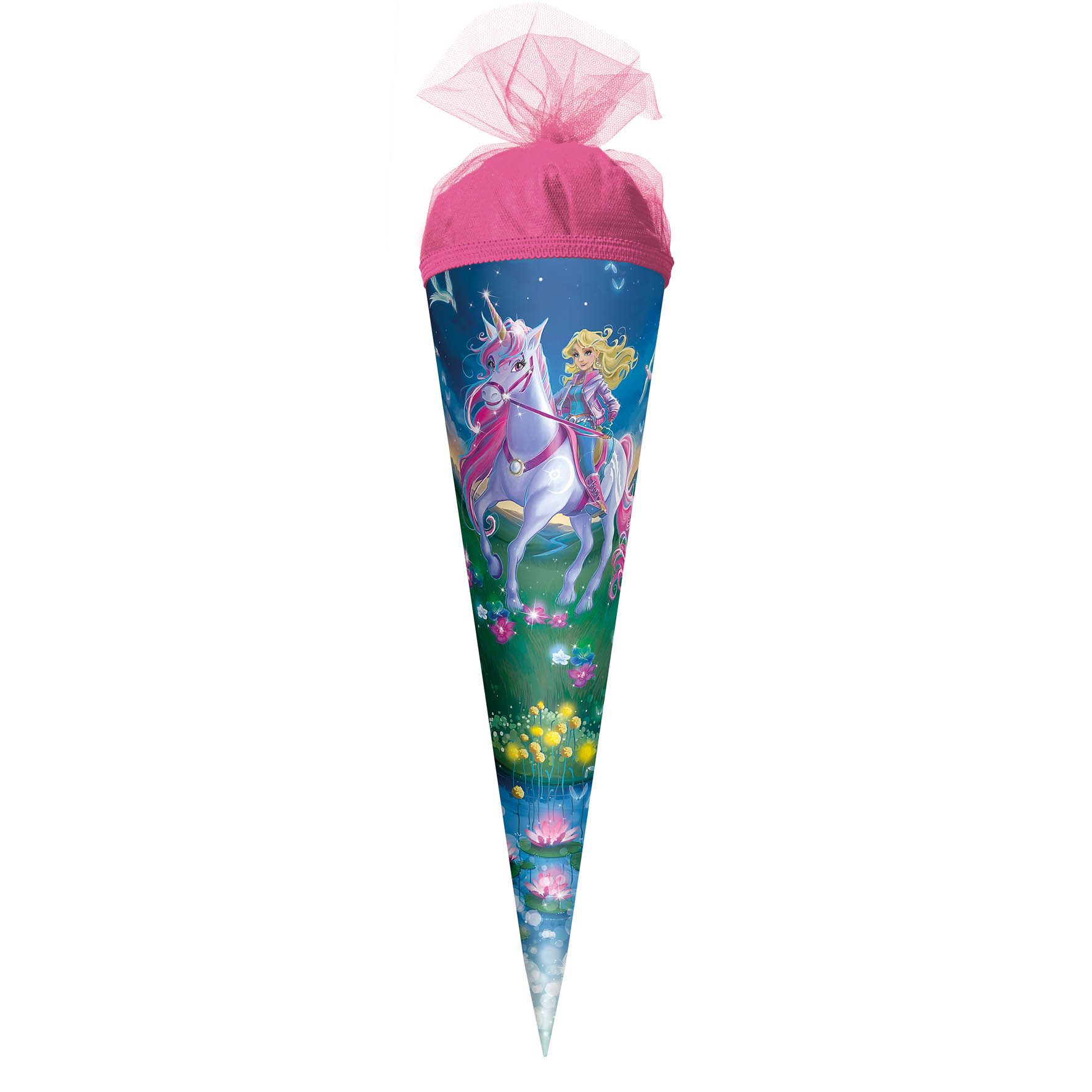 Roth Schultüte Roth Motiv-Schultüte, Magische Einhornreiterin, 50 cm, Verschluss