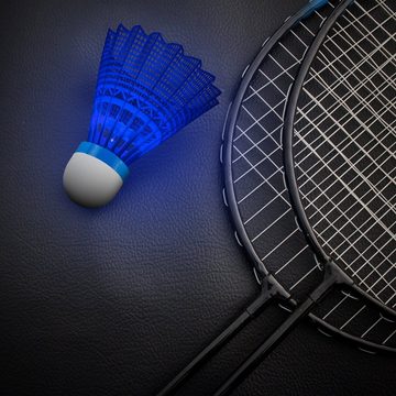 relaxdays Badmintonball LED Federball im 12er Set