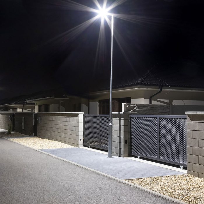 etc-shop LED Laterne Kaltweiß LED Strassenlampe Parkplatzbeleuchtung