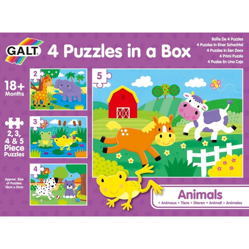 GALT Puzzle 4 Puzzles in einer Box - Spatzen, Puzzleteile