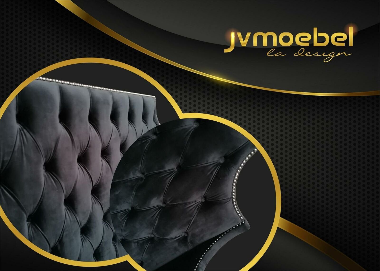 JVmoebel Bett, Luxus 180x200 Bett Schlafzimmer Klassisch Samt Möbel Betten Samt