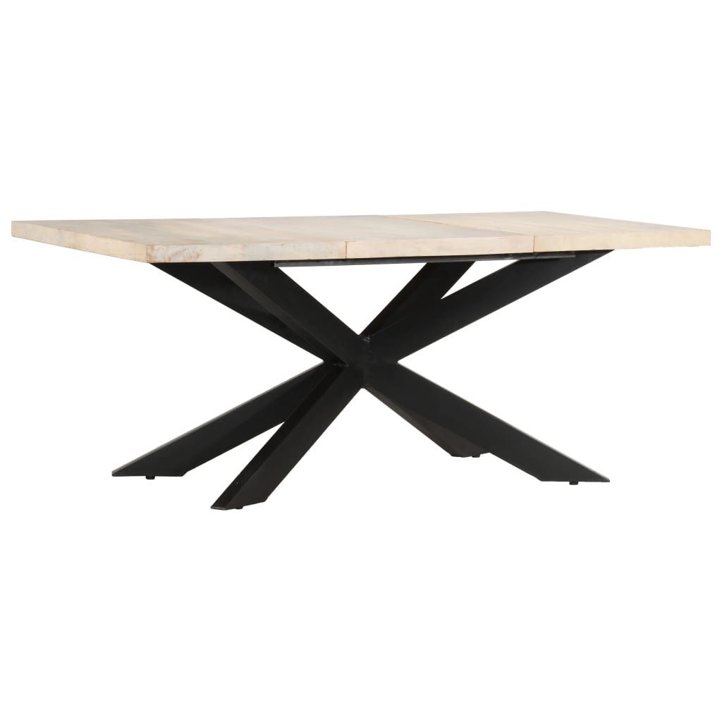 vidaXL Esstisch Esstisch 180 x 90 x 76 cm Massives Gebleichtes holz (1-St)