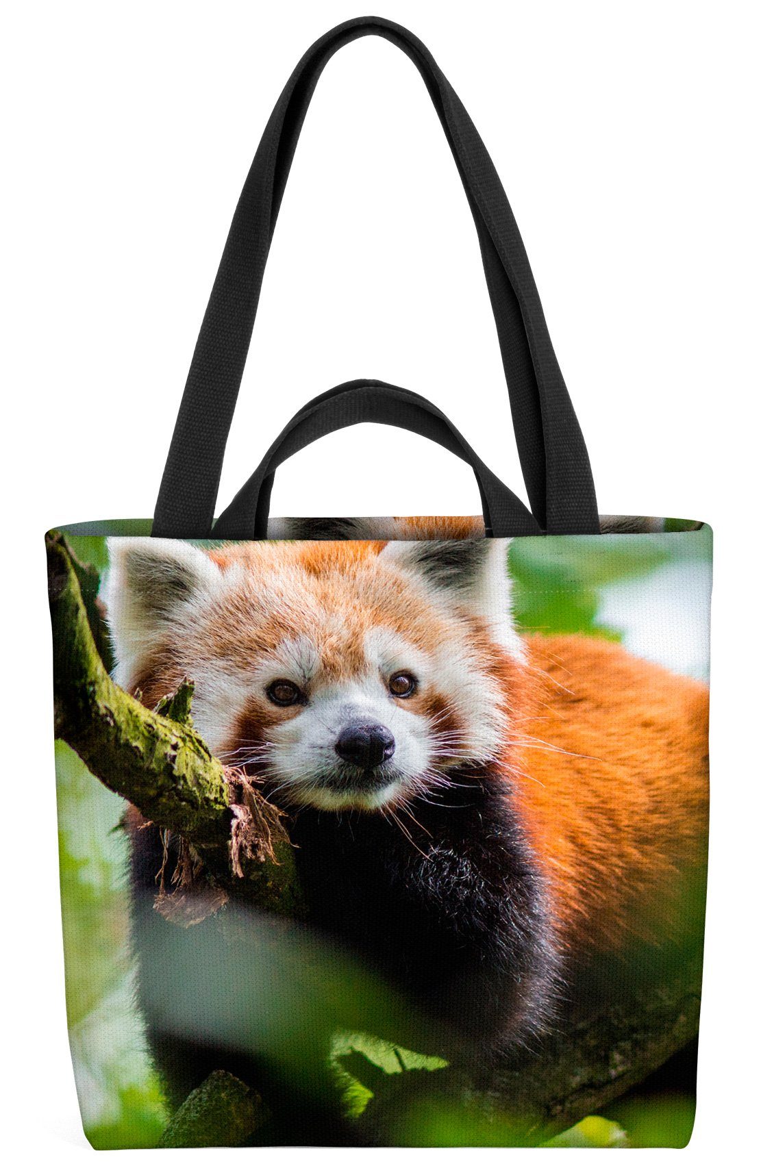 Roter Tier Natur Bambus Henkeltasche Panda Tier (1-tlg), Asien VOID Bär Baum Kinderzimm Pandabär