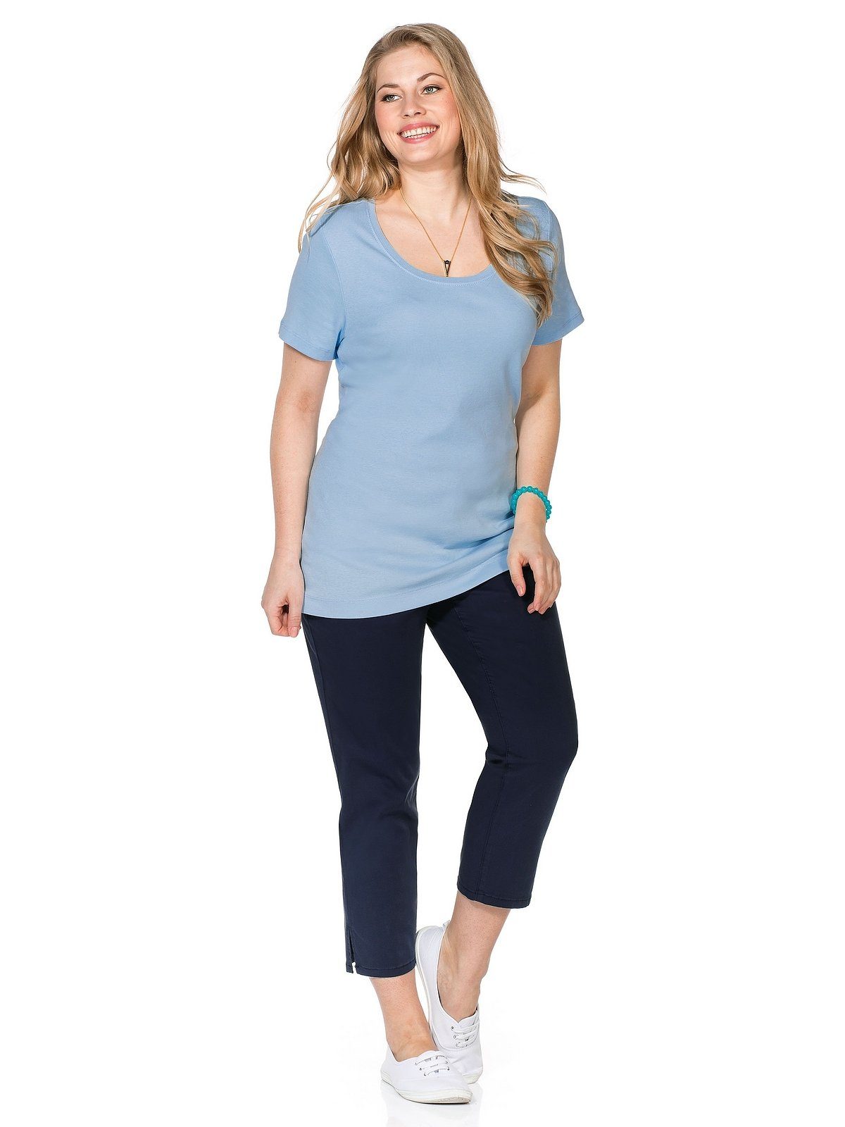 Sheego 7/8-Hose Große Größen aus elastischem Baumwoll-Twill