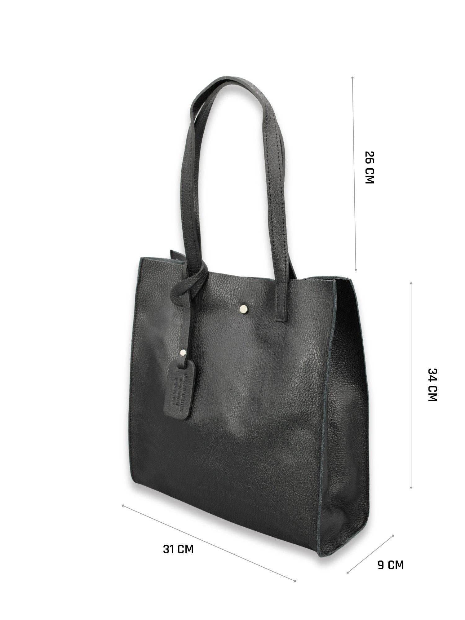 Adel Bags Shopper BENITA Schultertasche für Damen, Handtasche, echtes Leder, herausnehmbares Innenfach, Made in Italy