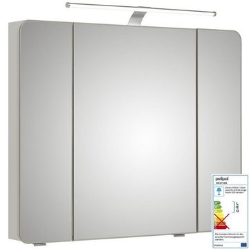 Lomadox Waschtisch-Set FES-4005-66, (Spar-Set, 0-St), weiß Spiegelschrank mit LED - 92/200/49,6cm