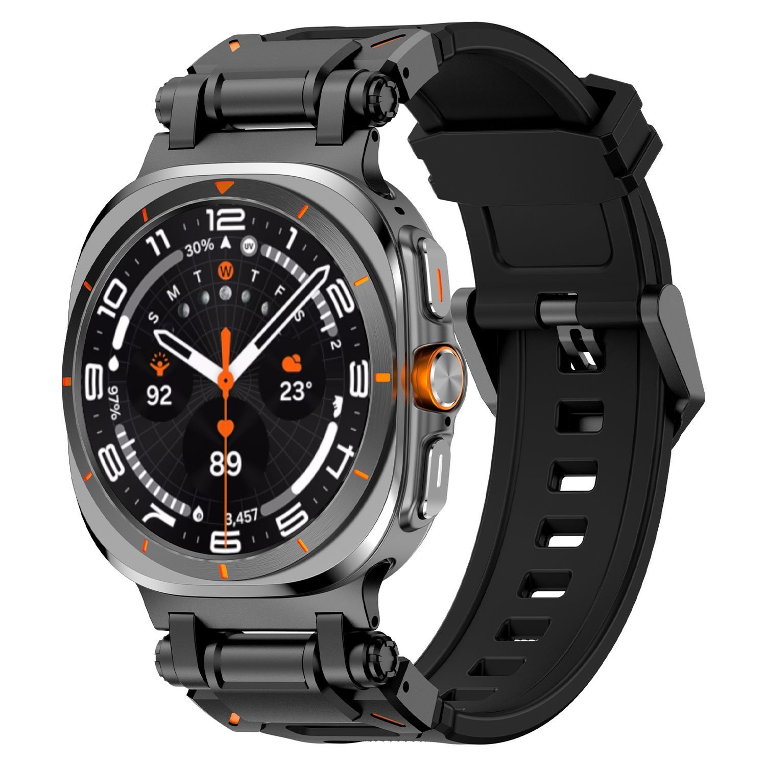 Wigento Smartwatch-Armband Für Samsung Galaxy Watch Ultra 47mm Silikon Meta günstig online kaufen