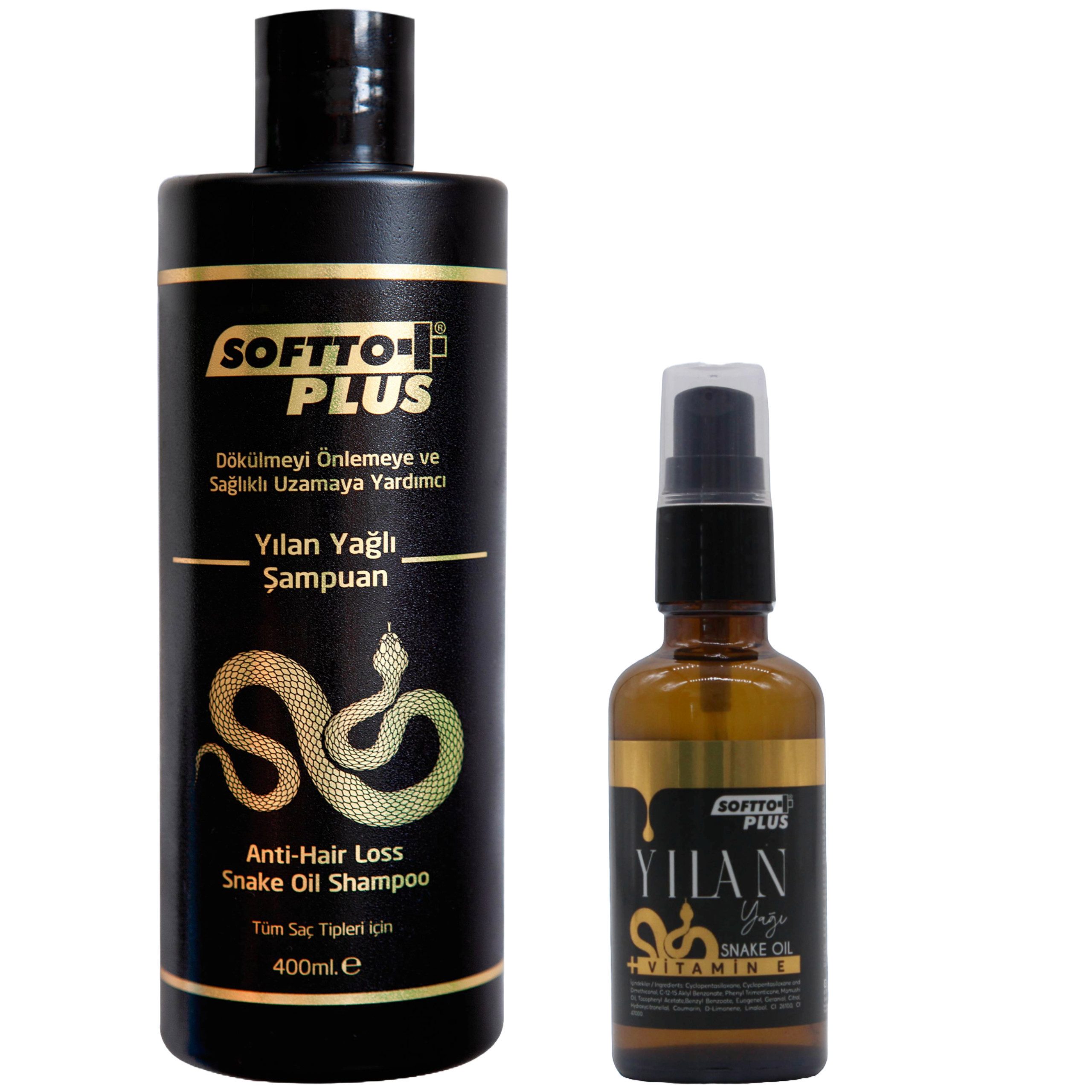 Haarshampoo Softto+Plus Schlangenöl Bundle - Shampoo und Serum