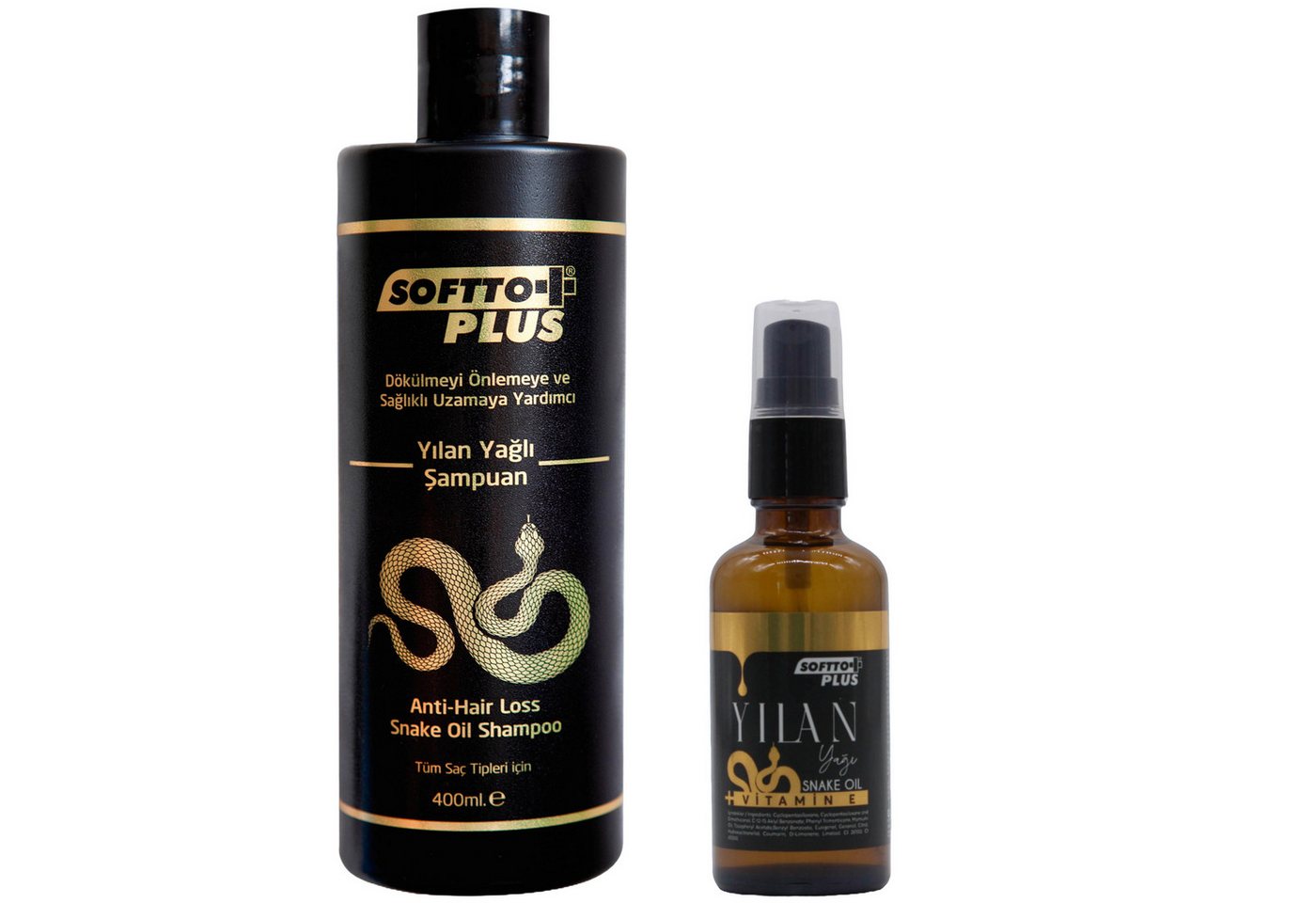 Softto Plus Haarshampoo Softto+Plus Schlangenöl Bundle - Shampoo und Serum