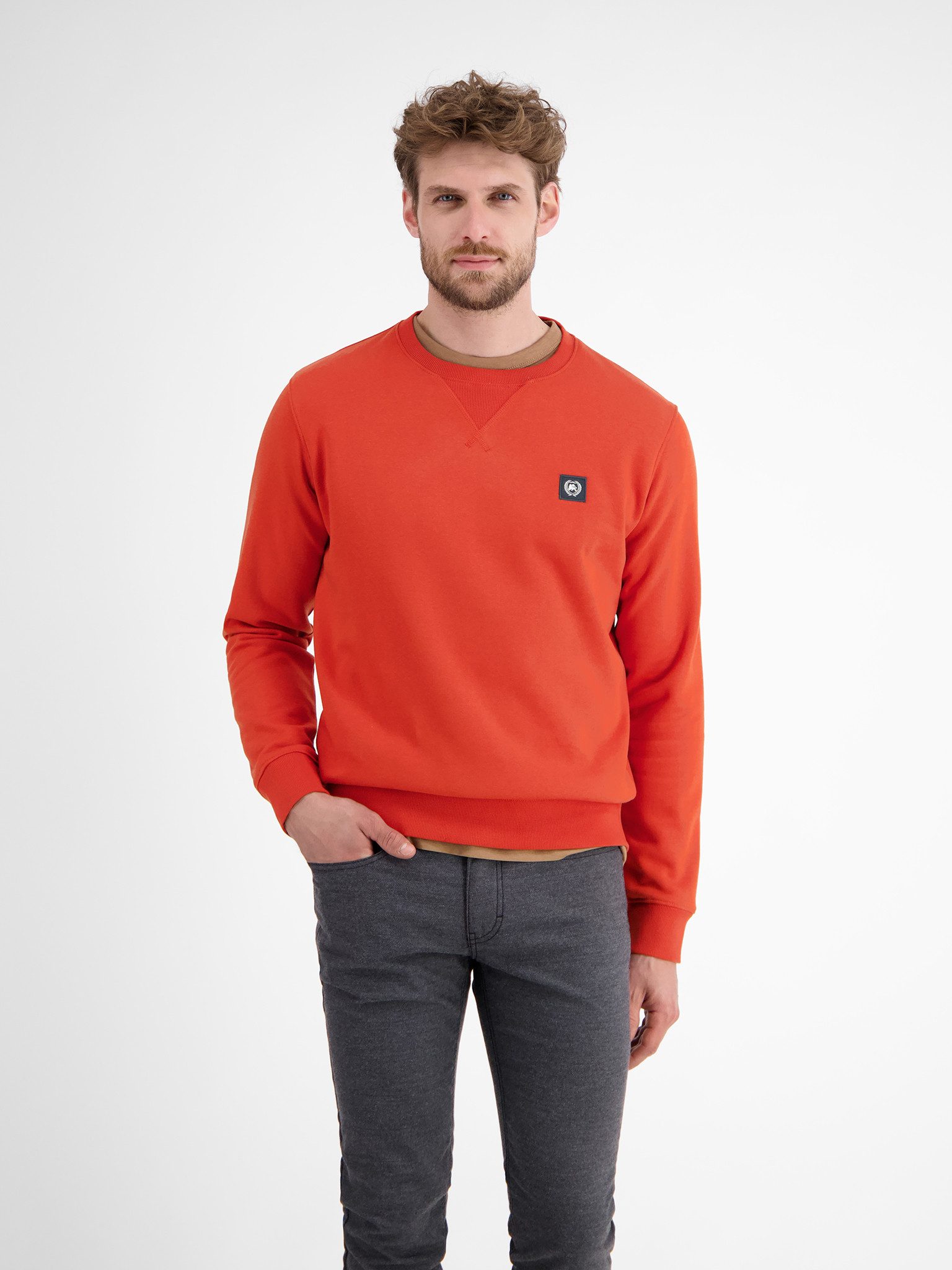 LERROS Sweater mit Logo-Badge