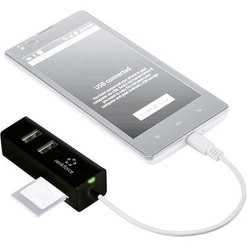 Renkforce USB-Verteiler Renkforce RF-4995192 3 Port USB 2.0-Hub mit eingebautem SD-Kartenleser