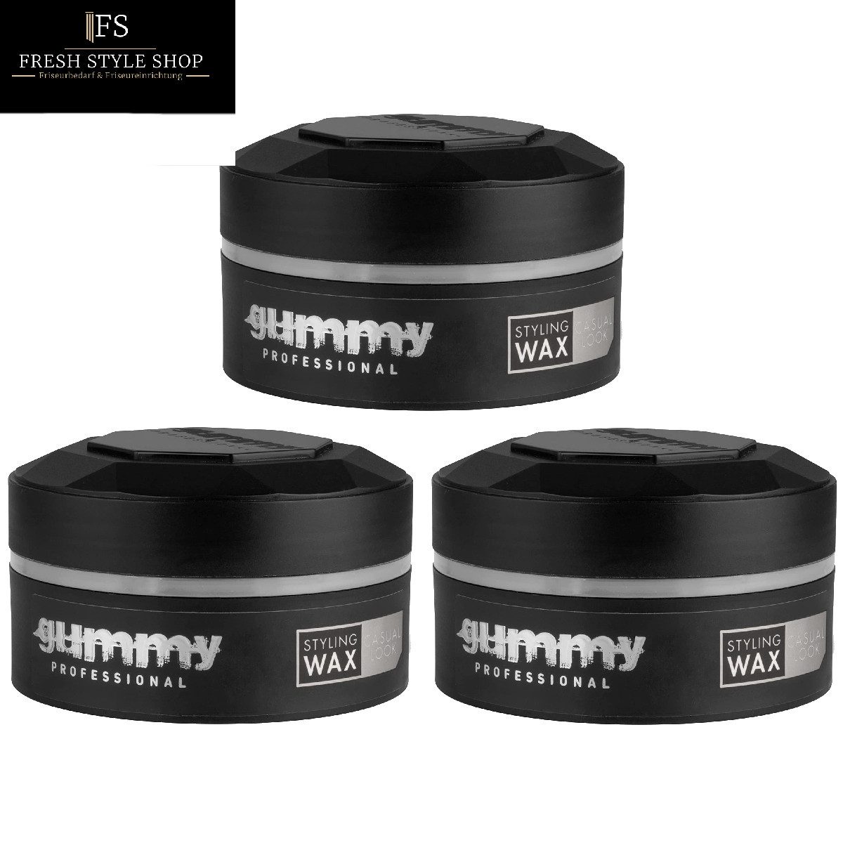 Gummy Professional Воск для волос 3x Для укладки волос Wax Hair Wax Casual Look 150ml, 3-tlg.