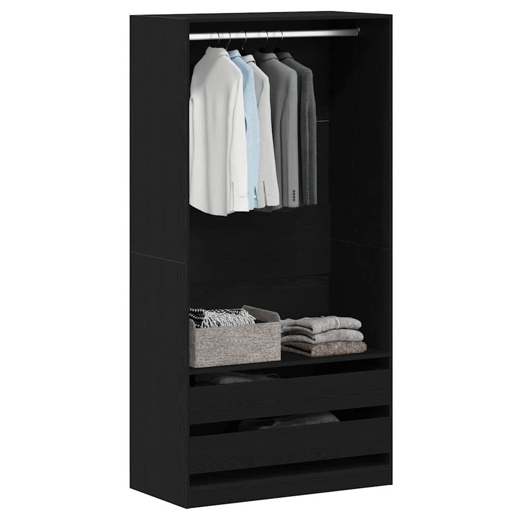 vidaXL Kleiderschrank Kleiderschrank mit Regal Schwarz Eichen-Optik 100 x 5 günstig online kaufen