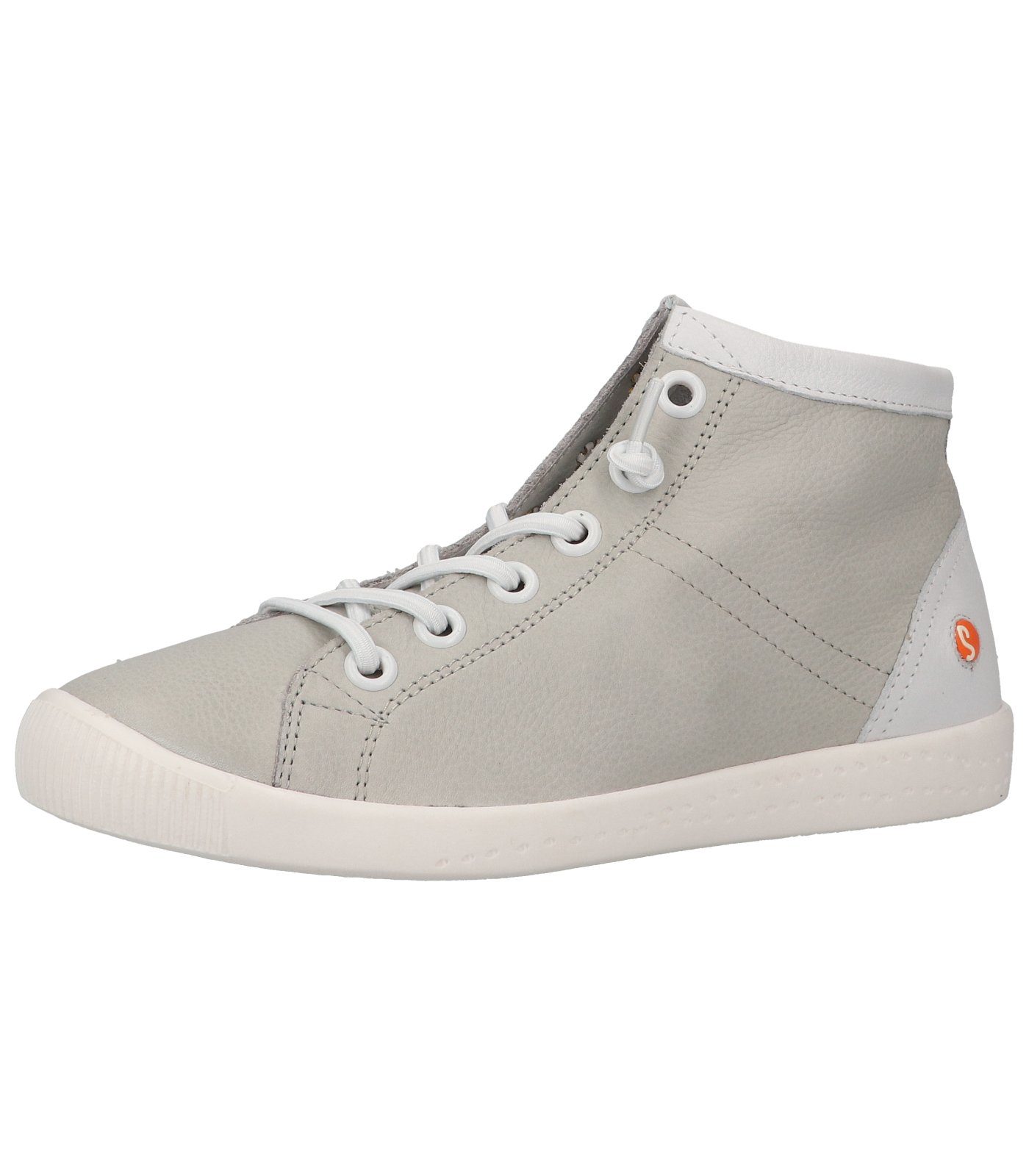 softinos Sneaker Leder Sneaker Grau (LIGHT GREY/WHITE)