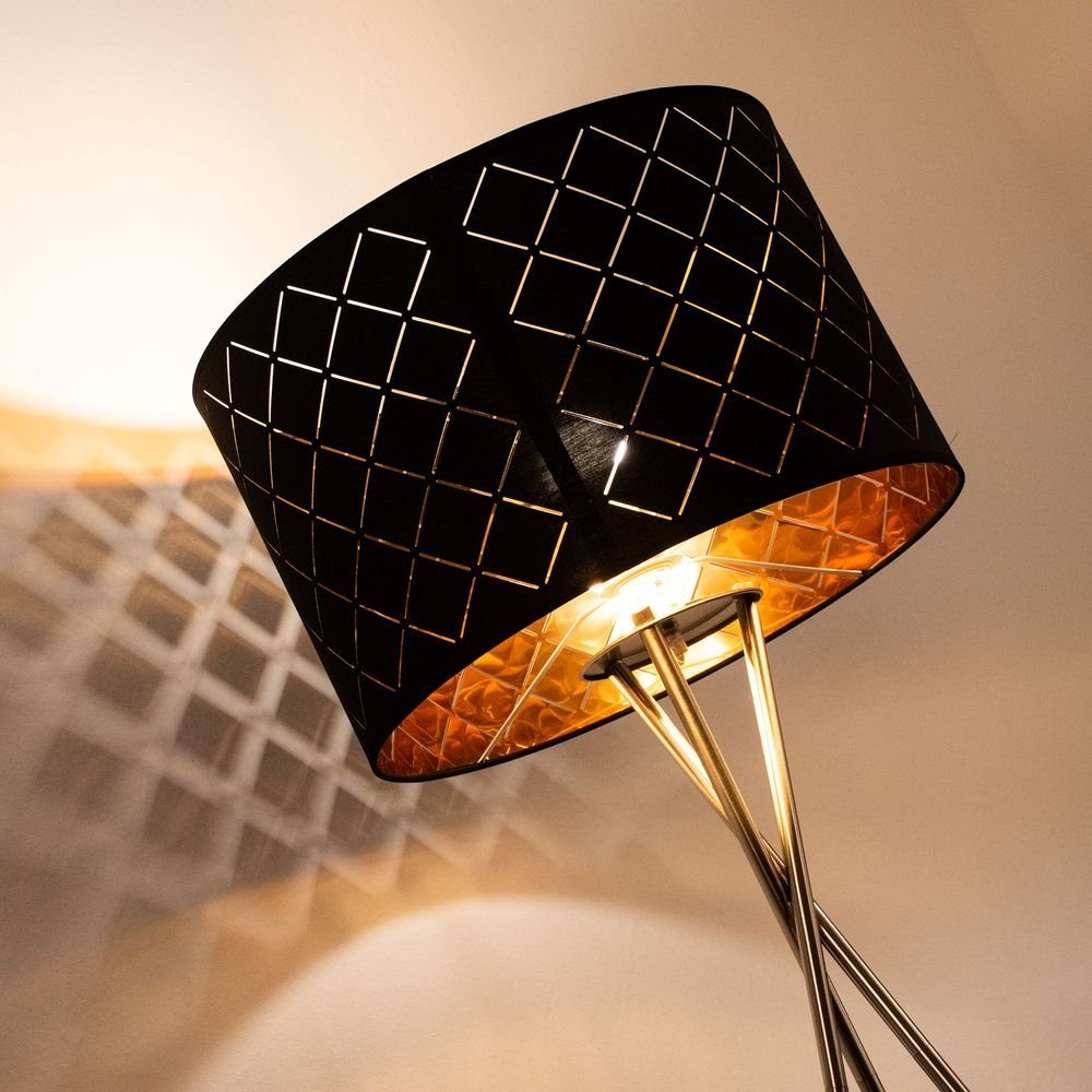 etc-shop LED Stehlampe, Lese-Licht Textil-Schirm inklusive, Standlampe Leuchtmittel LED Stehleuchte Beleuchtung Warmweiß, Design