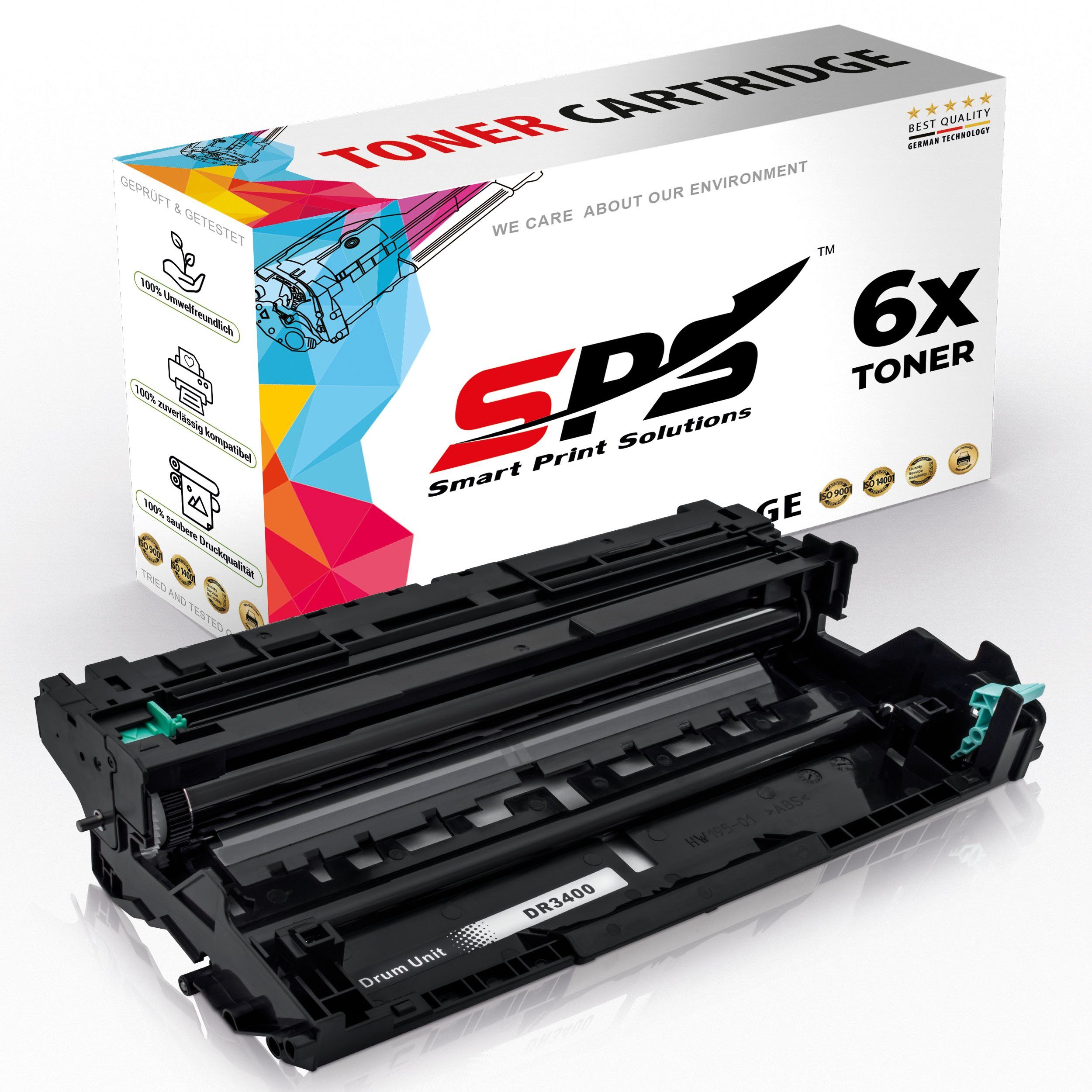 SPS Brother Pack) Tonerkartusche Kompatibel für (6er MFC-L5750DW DR-3400,