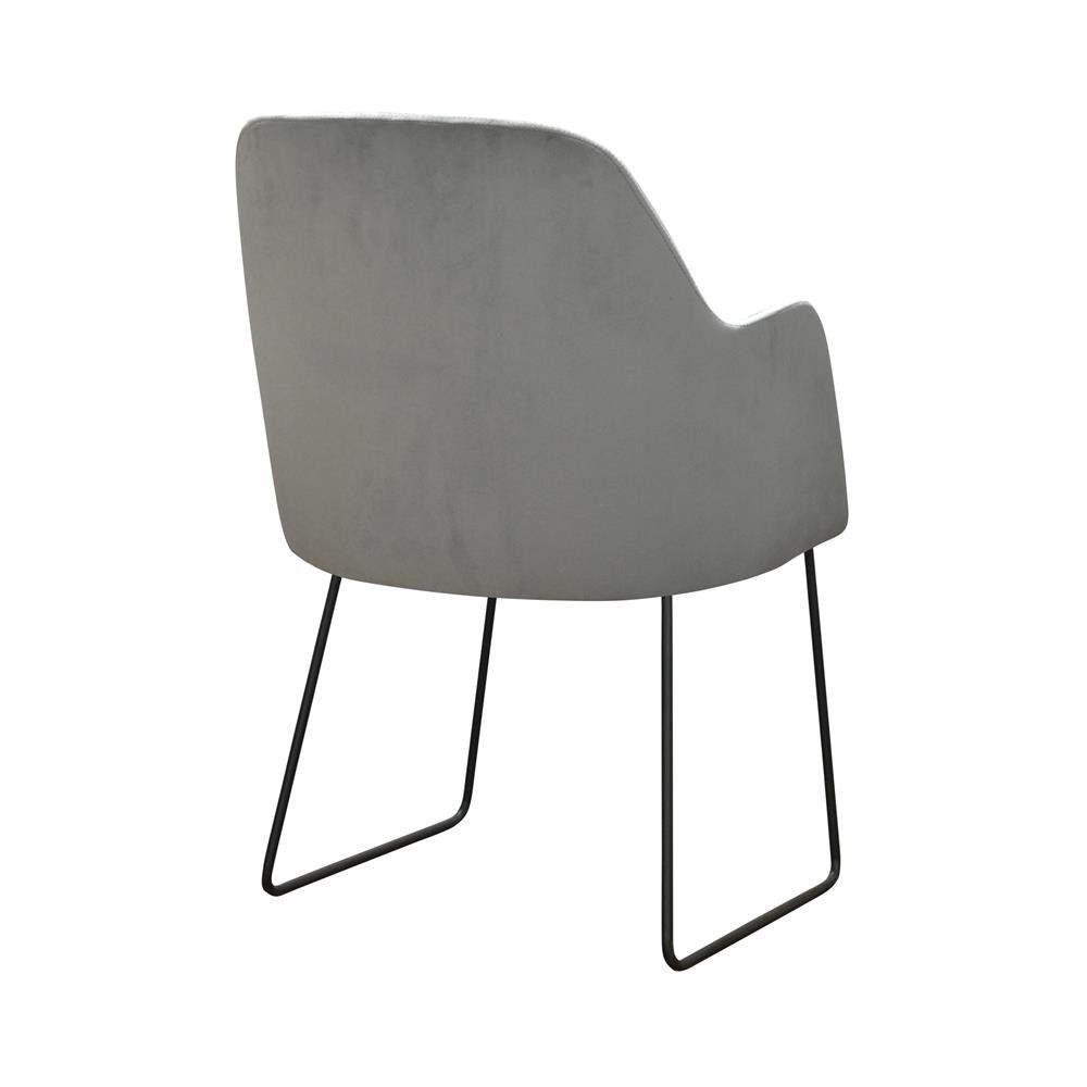 Warte Stuhl, JVmoebel Kanzlei Stuhl Zimmer Grau Polster Sitz Design Ess Stühle Stoff Praxis Textil