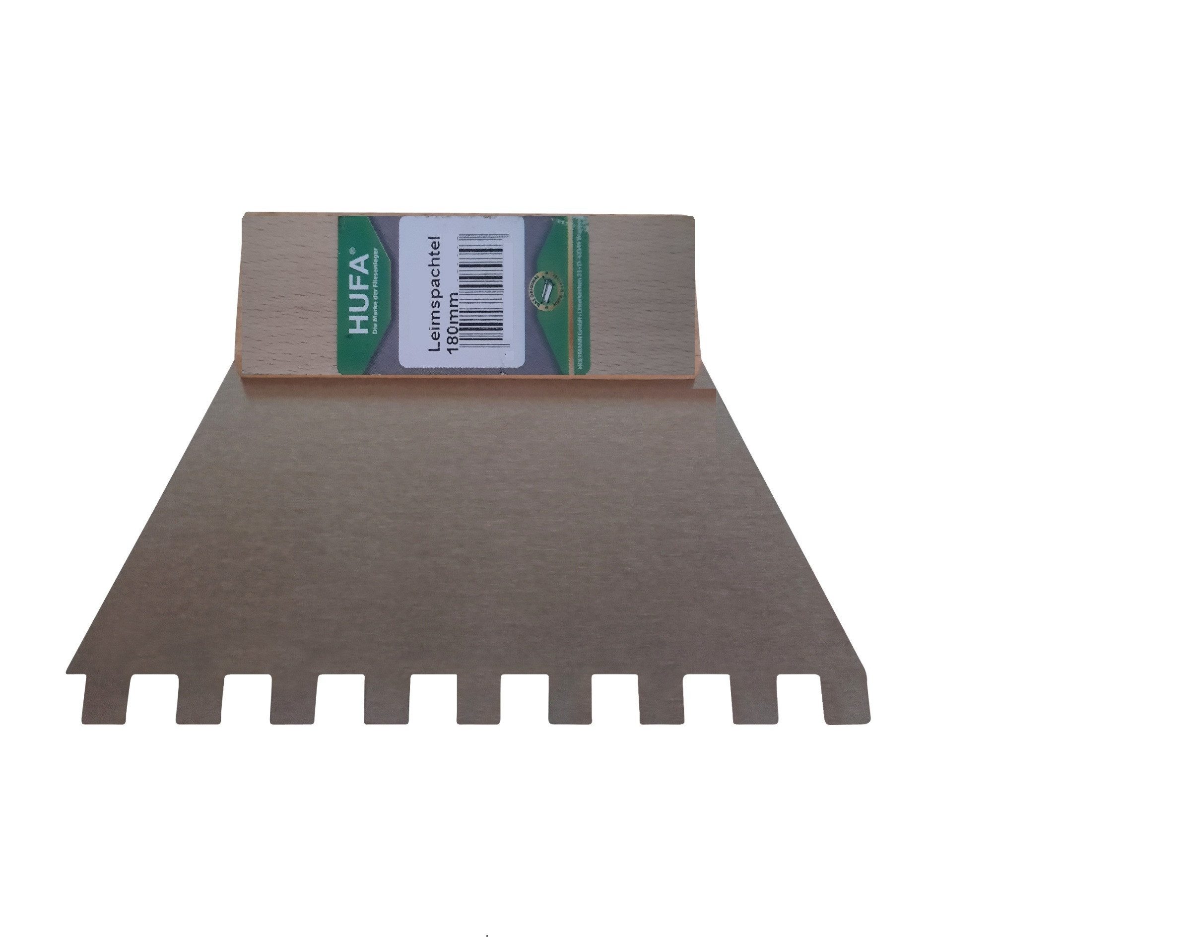 Hufa Kleberspachtel Hufa Fliesenleger Kleberspachtel Stahl Holzgriff 180mm 4x4mm gezahnt