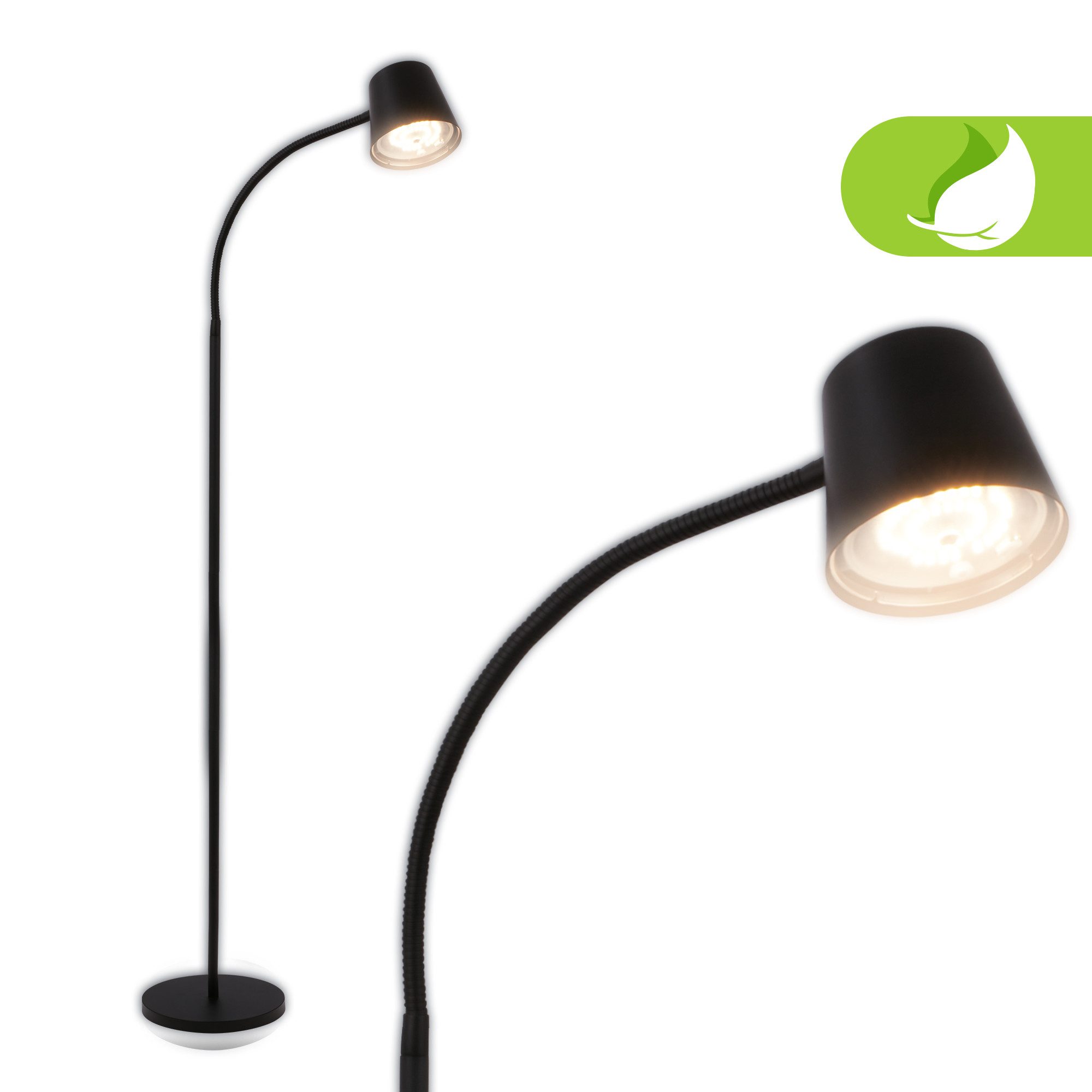 Stehlampe LED Stehleuchte Extra-Warmweiß Wohnzimmer Flur Schlafzimmer