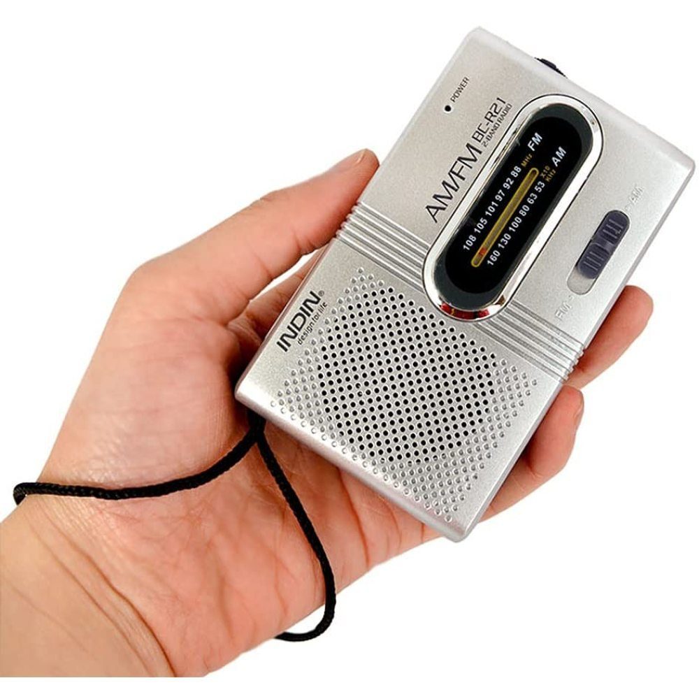 GelldG Tragbares Radio, FM-Radiospieler, Miniradio Lautsprecher Radio mit