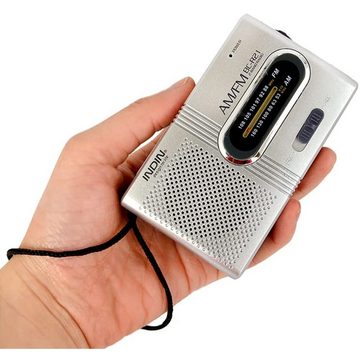 GelldG Mini-Radio tragbare Taschenradio mit Trageriemen AM FM Teleskopantenne Radio
