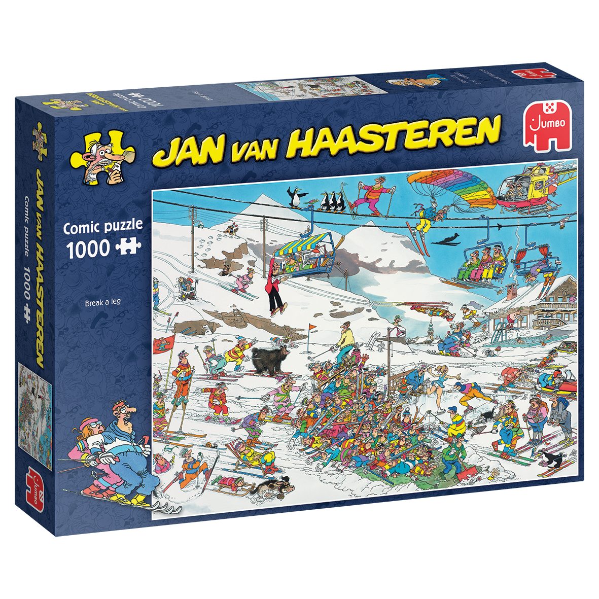 Jan van Haasteren Puzzle Jan van Haasteren Hals und Beinbruch 1000 Teile Puzzle, 1000 Puzzleteile