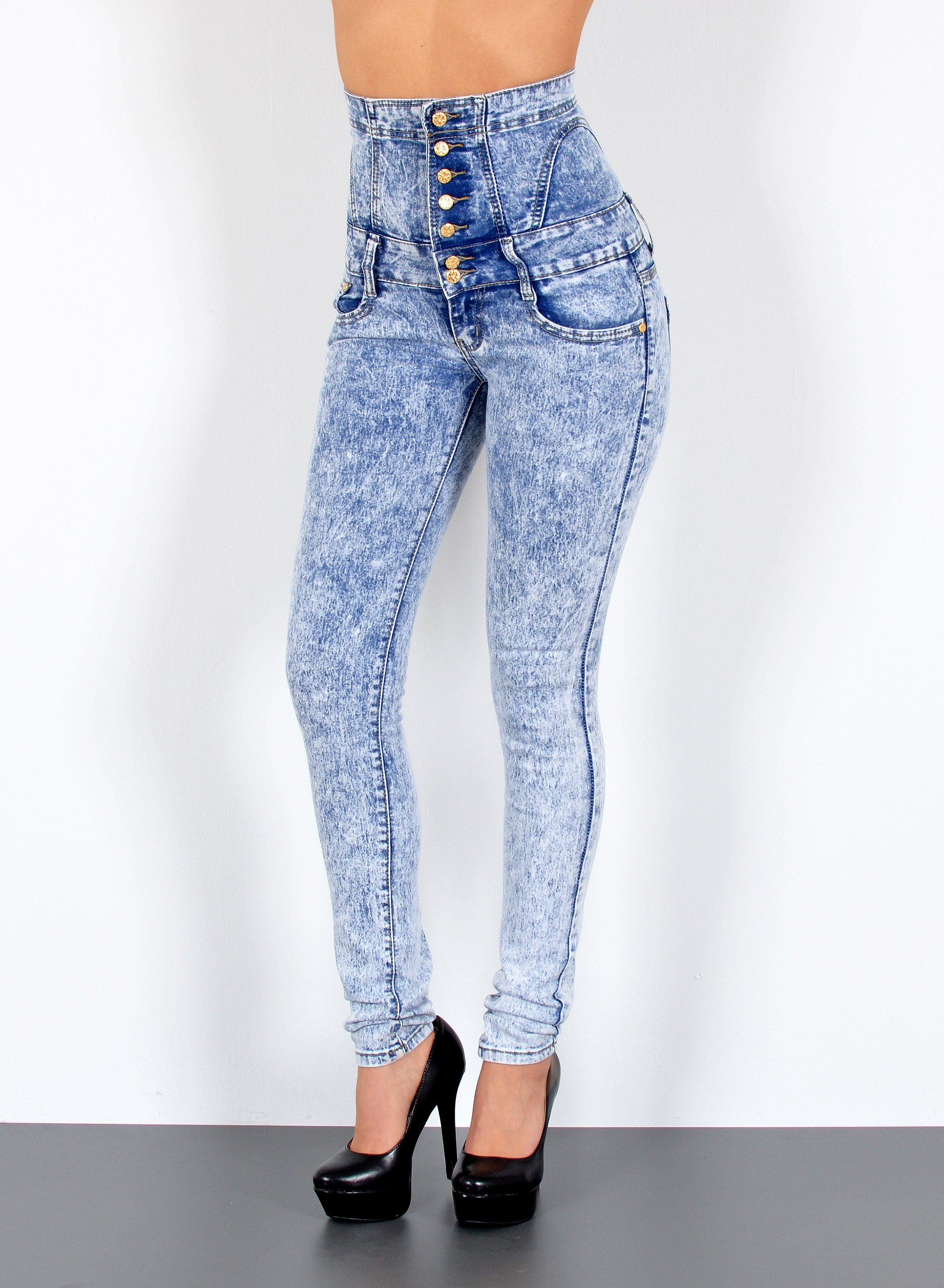 ESRA Skinny-fit-Jeans Damen Skinny Jeans 7 günstig online kaufen