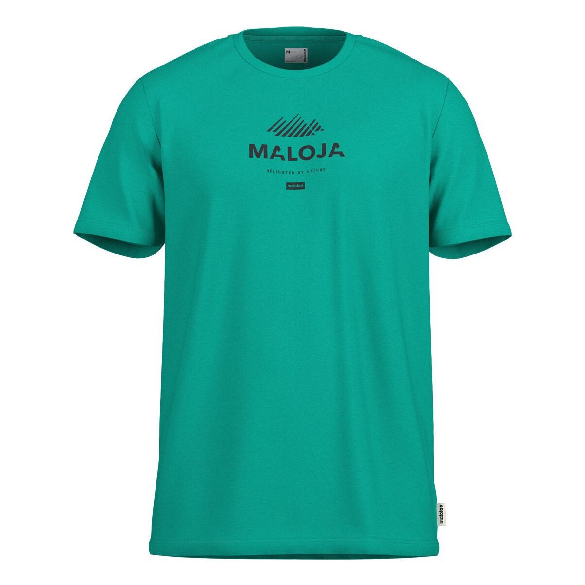 Maloja Kurzarmshirt HomadM. Bio-Baumwoll-T-Shirt mit großem Maloja-Bergprint. Moderater Schnitt