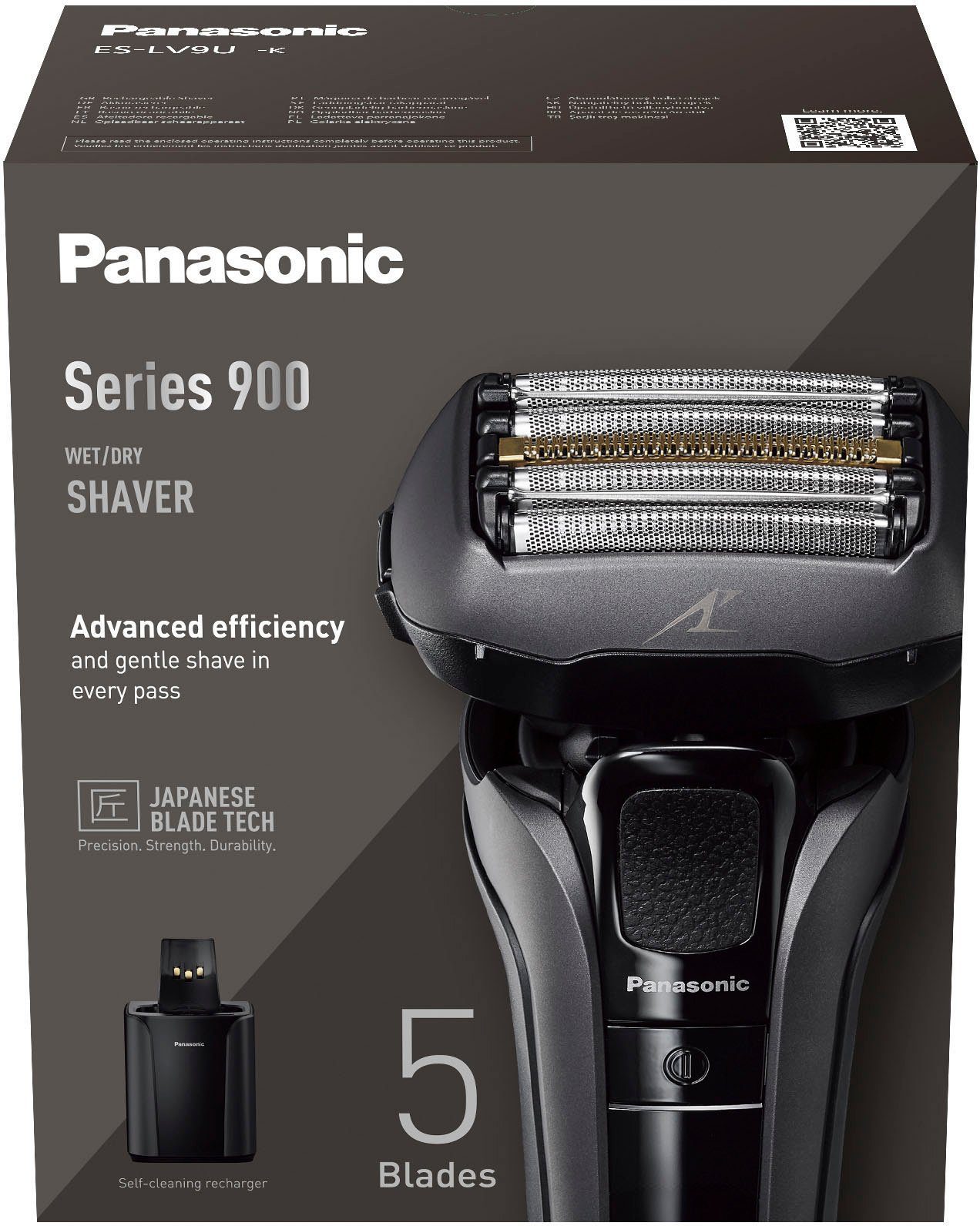 Series Premium Panasonic ES-LV9U, Rasierer Elektrorasierer Reinigungsstation, 900 Langhaartrimmer