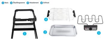 Aigostar Elektrogrill Elektrogrill für draußen mit Ständer, 2000,00 W, Elektro Standgrill, Planchagrillplatte