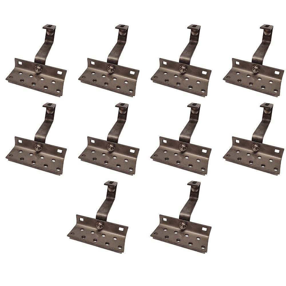 Melko Halterung Dachhaken Dachhalter 3-fach Verstellbar A2 Edelstahl, (10-tlg., 3-Fach verstellbar)