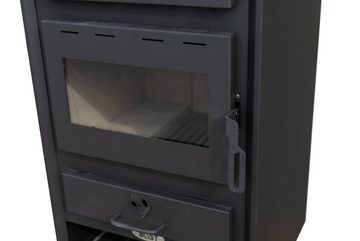 Blist Kaminofen Kaminofen mit Backfach Schwarz Holzofen Kamin Napoli Dauerbrandofen, 10,60 kW, zum Kochen & Backen ohne Strom