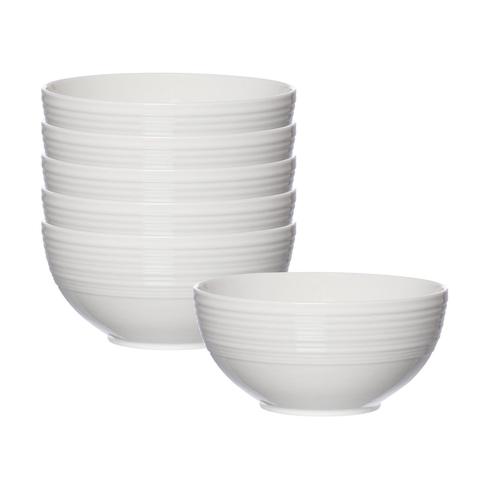 Ritzenhoff & Breker Schale Levi Müslischalen ø 15 cm 6er Set, Porzellan, (6x Schale, 6-tlg)