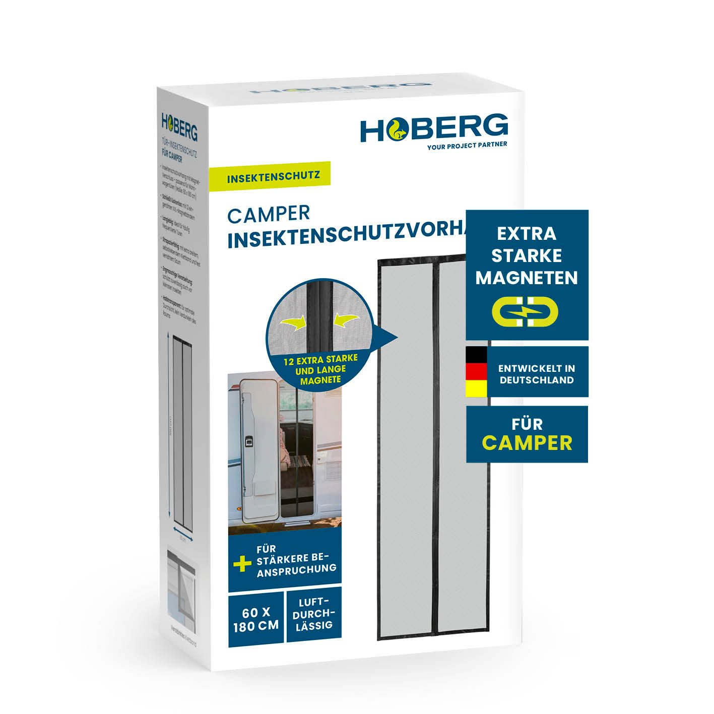 Hoberg Insektenschutz-Vorhang Hoberg Your Project Partner Tür-Insektenschutz 100 x 210 cm, (1-St), Schutz vor Fliegen, Moskitos und anderen Insekten