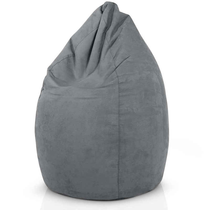 Green Bean Sitzsack Drop (Sitzsack mit Rückenlehne 60x60x90cm - Indoor Sitzkissen 220L Füllung, Kuschelig Waschbar), Bean Bag Bodenkissen Lounge Chair Sitzhocker Kindersitzsack