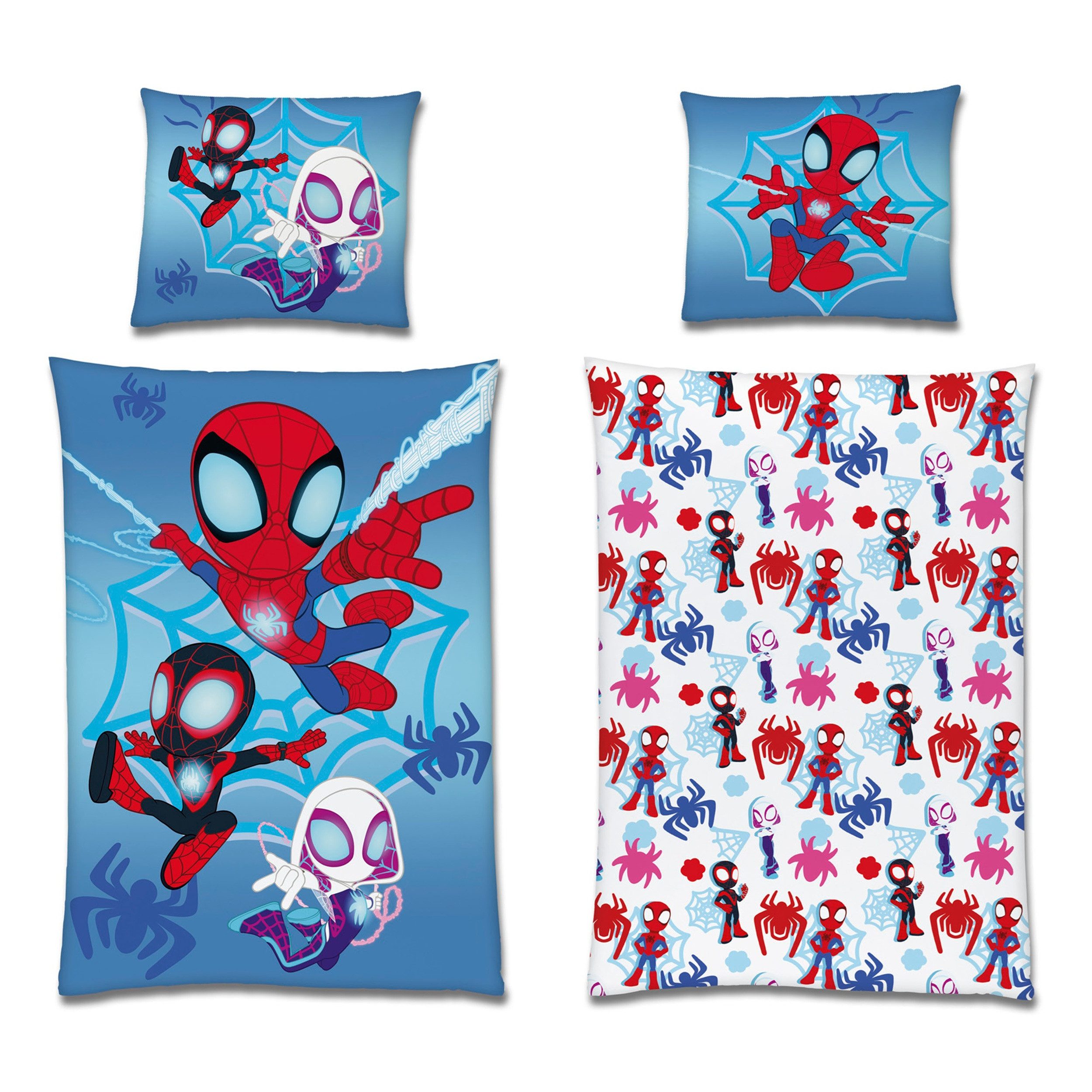 Familando Kinderbettwäsche Spidey und seine Super Freunde 135x200 80x80 cm günstig online kaufen