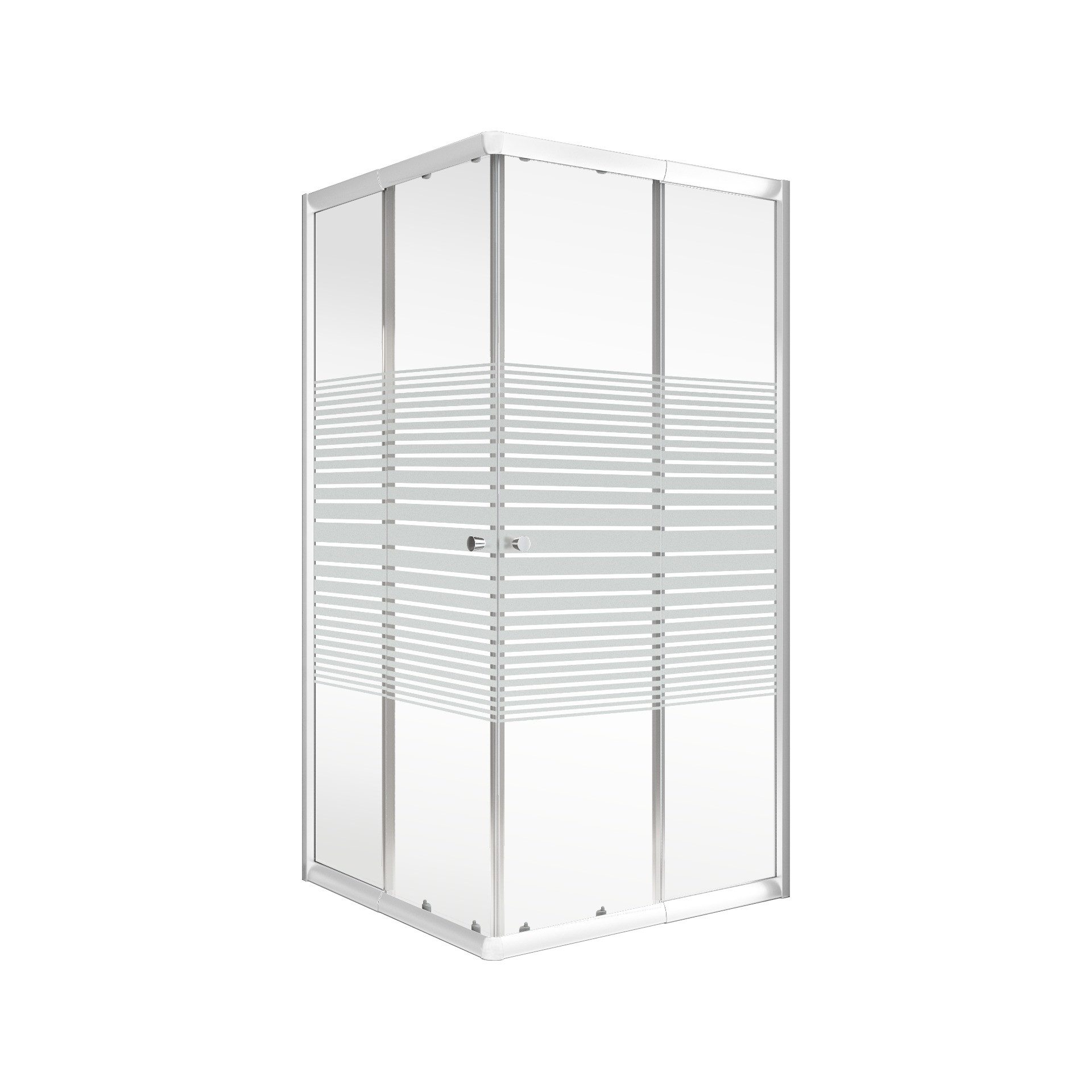 Schulte Eckdusche Sunny verstellbar 75-90 cm 175 cm Höhe, BxT: 90x90 cm, Sicherheitsglas, Schiebetüren Eckeinstieg