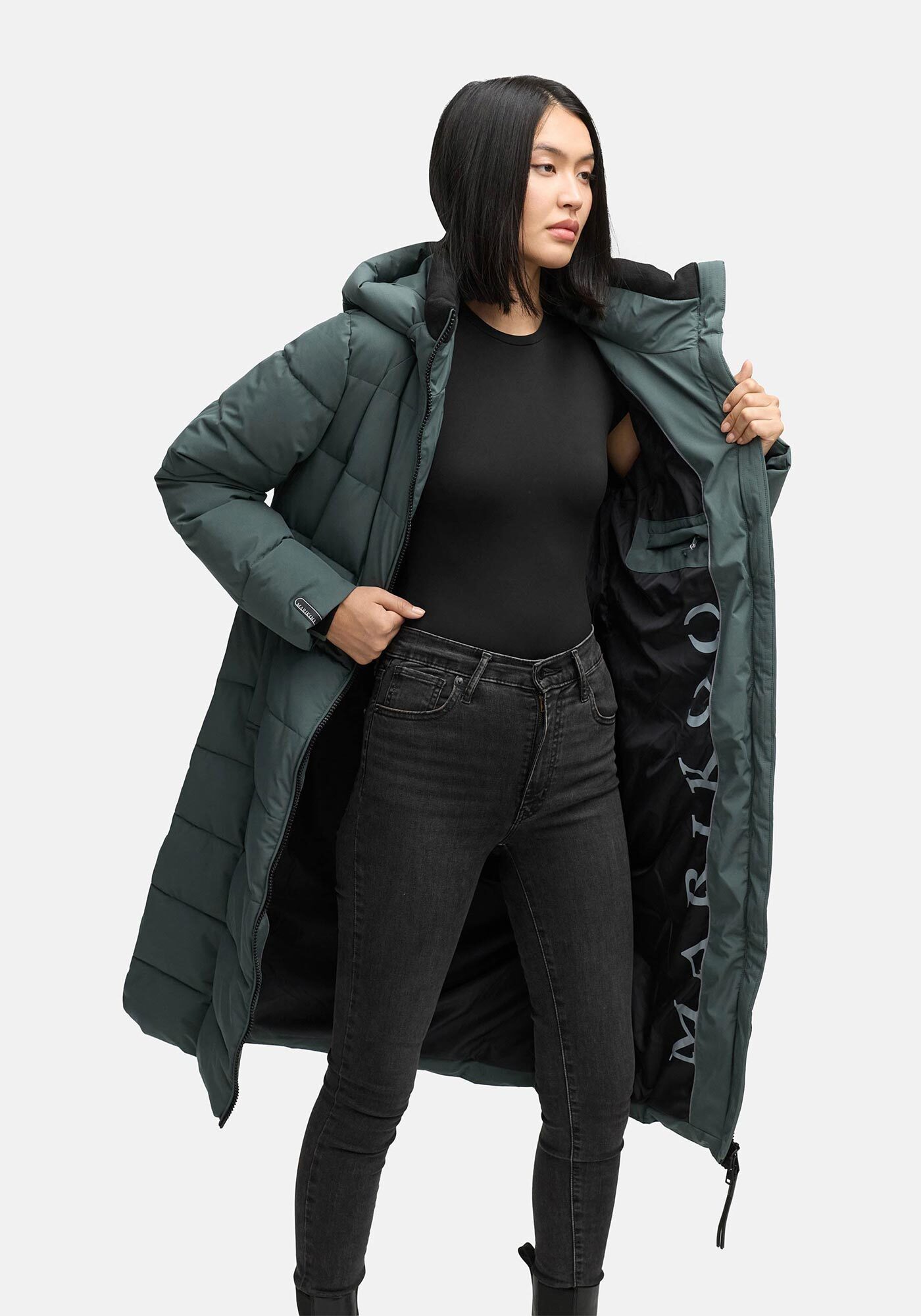 Marikoo Winterjacke Lanitaa Steppmantel mit abnehmbarer Kapuze